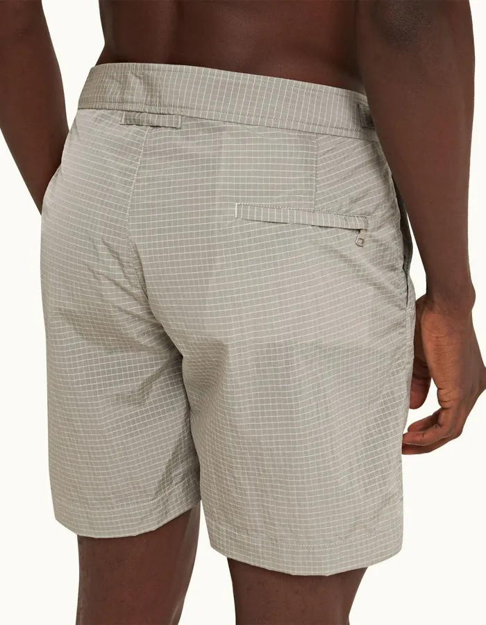 Men Orlebar Brown Swim Shorts Bulldog Ripstop Seal Grey