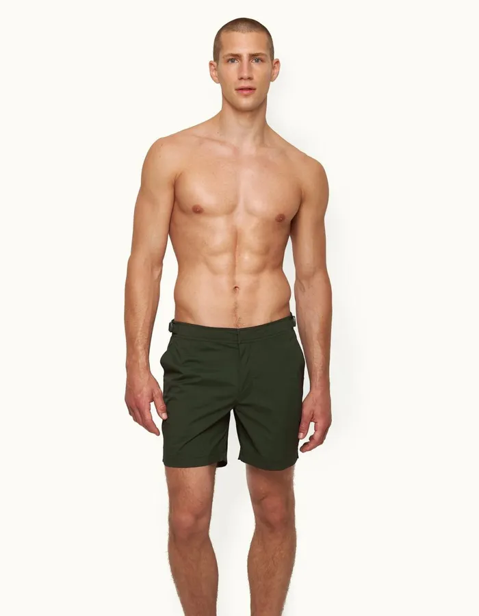 Men Orlebar Brown Swim Shorts Bulldog Sport Dark Sherwood