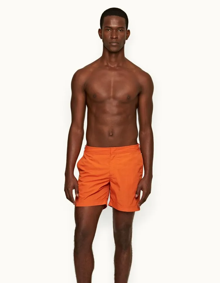 Men Orlebar Brown Swim Shorts Bulldog Tiger Lily