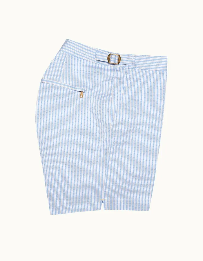 Men Orlebar Brown Swim Shorts Bulldog Whitelight Island Sky
