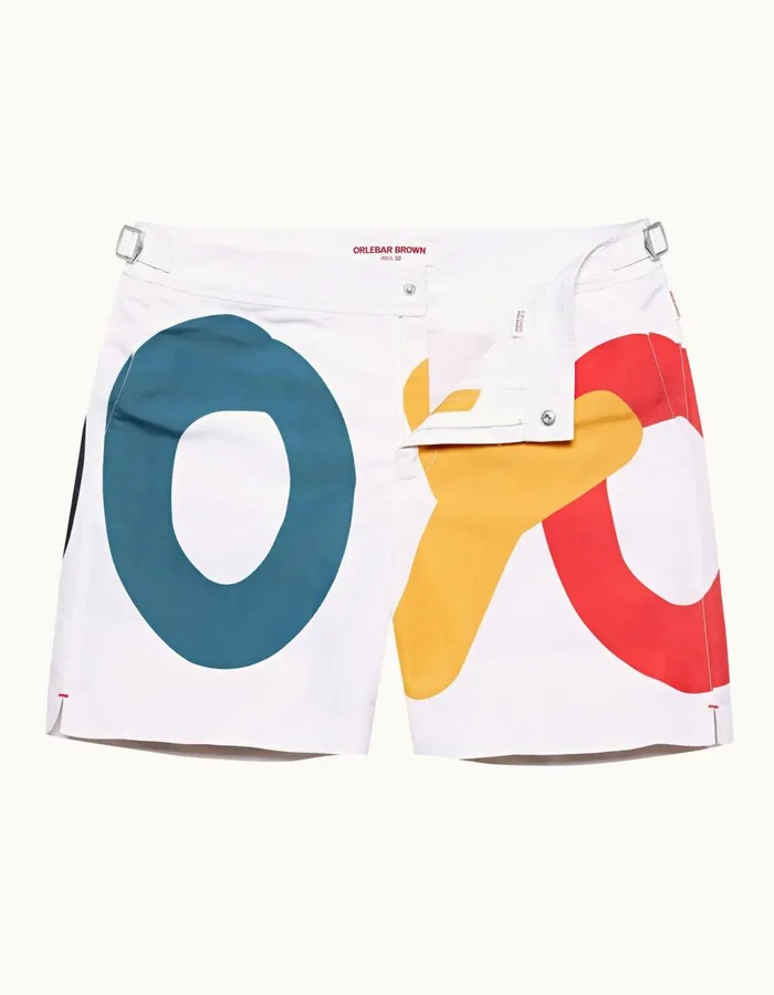 Men Orlebar Brown Swim Shorts Bulldog White Sand