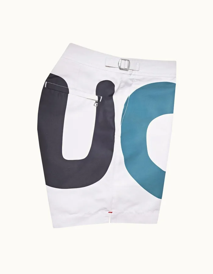 Men Orlebar Brown Swim Shorts Bulldog White Sand