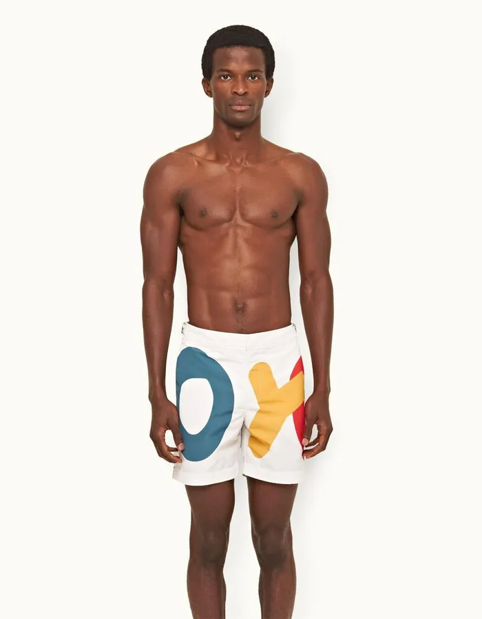 Men Orlebar Brown Swim Shorts Bulldog White Sand