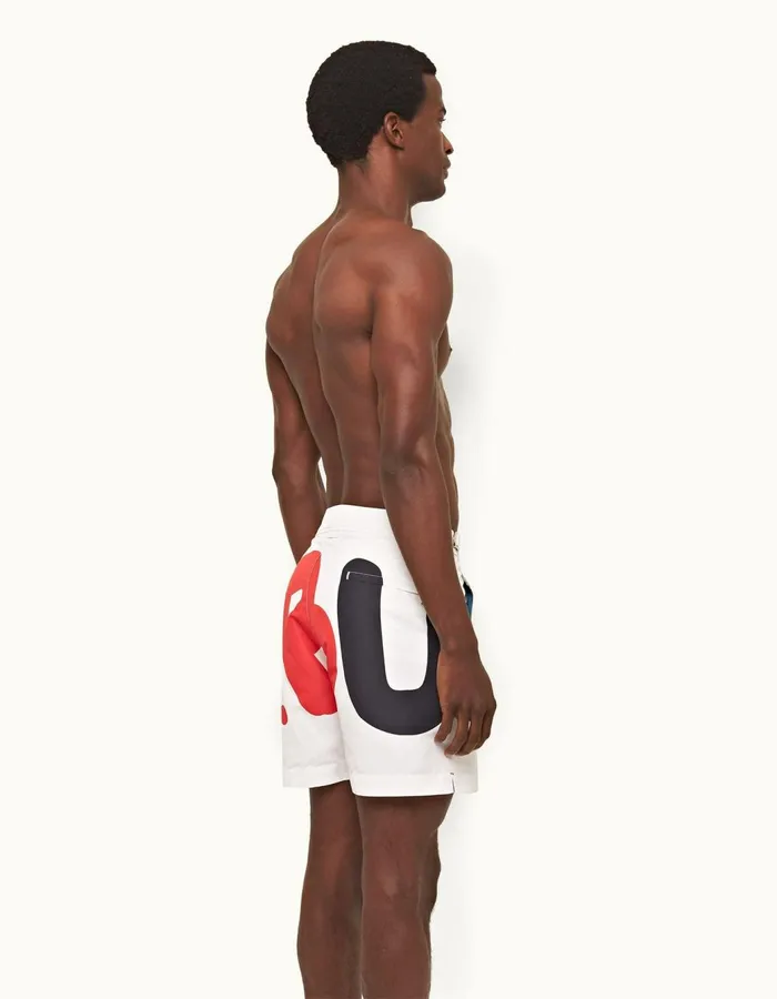 Men Orlebar Brown Swim Shorts Bulldog White Sand