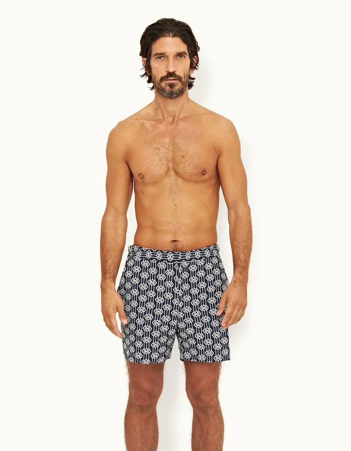 Men Orlebar Brown Swim Shorts Bulldog X Midnight Navy