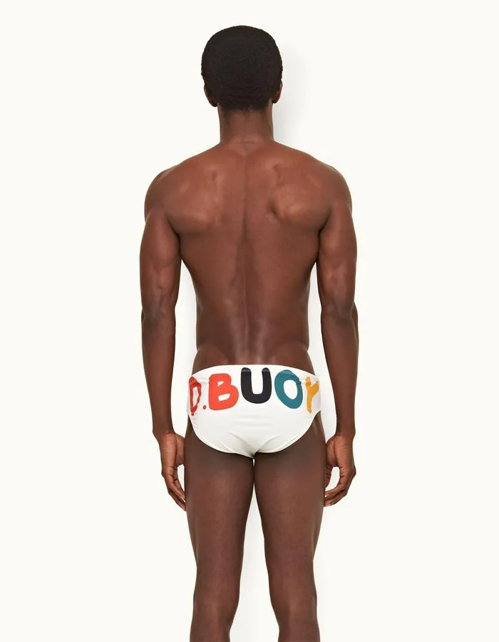 Men Orlebar Brown Swim Shorts Dachshund White Sand