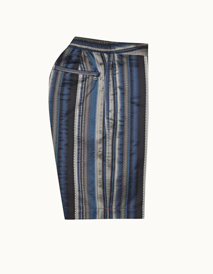 Men Orlebar Brown Swim Shorts Mastiff Stripe Night Irisdark Sapphire