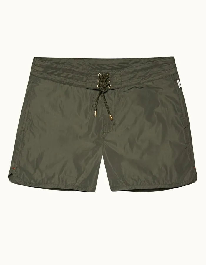 Men Orlebar Brown Swim Shorts Setter Binding Forest Night