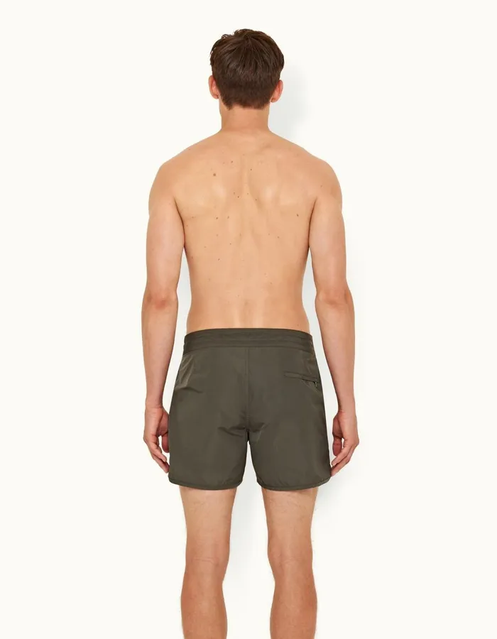 Men Orlebar Brown Swim Shorts Setter Binding Forest Night