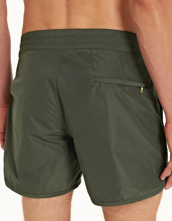 Men Orlebar Brown Swim Shorts Setter Binding Forest Night