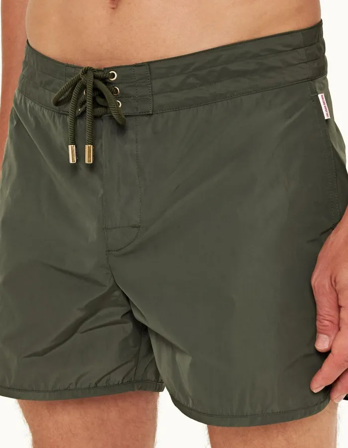 Men Orlebar Brown Swim Shorts Setter Binding Forest Night