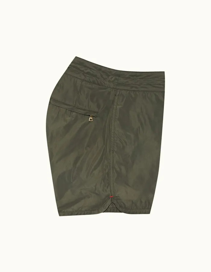 Men Orlebar Brown Swim Shorts Setter Binding Forest Night