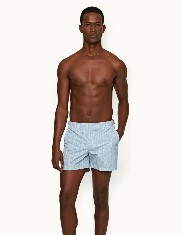Men Orlebar Brown Swim Shorts Setter Blue Ash