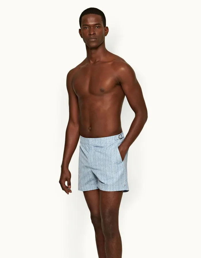 Men Orlebar Brown Swim Shorts Setter Blue Ash