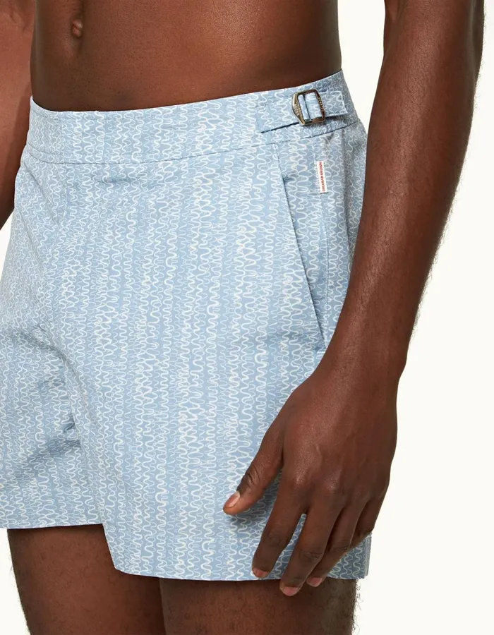 Men Orlebar Brown Swim Shorts Setter Blue Ash