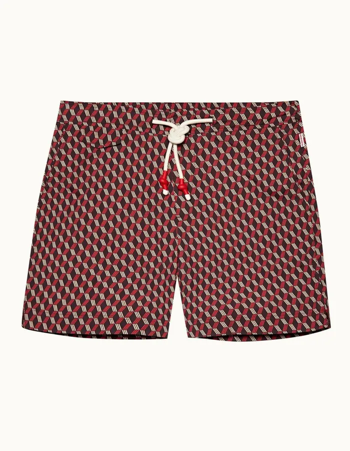 Men Orlebar Brown Swim Shorts Standard Trufflevermillion