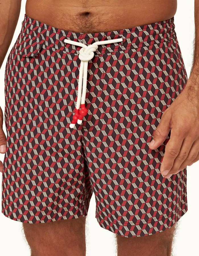 Men Orlebar Brown Swim Shorts Standard Trufflevermillion