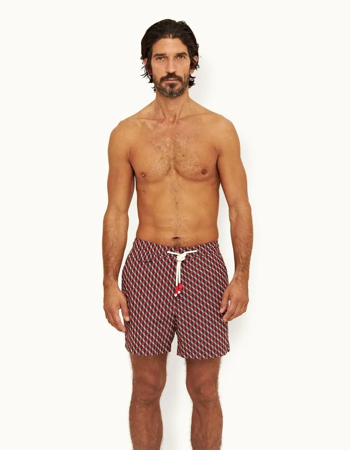 Men Orlebar Brown Swim Shorts Standard Trufflevermillion