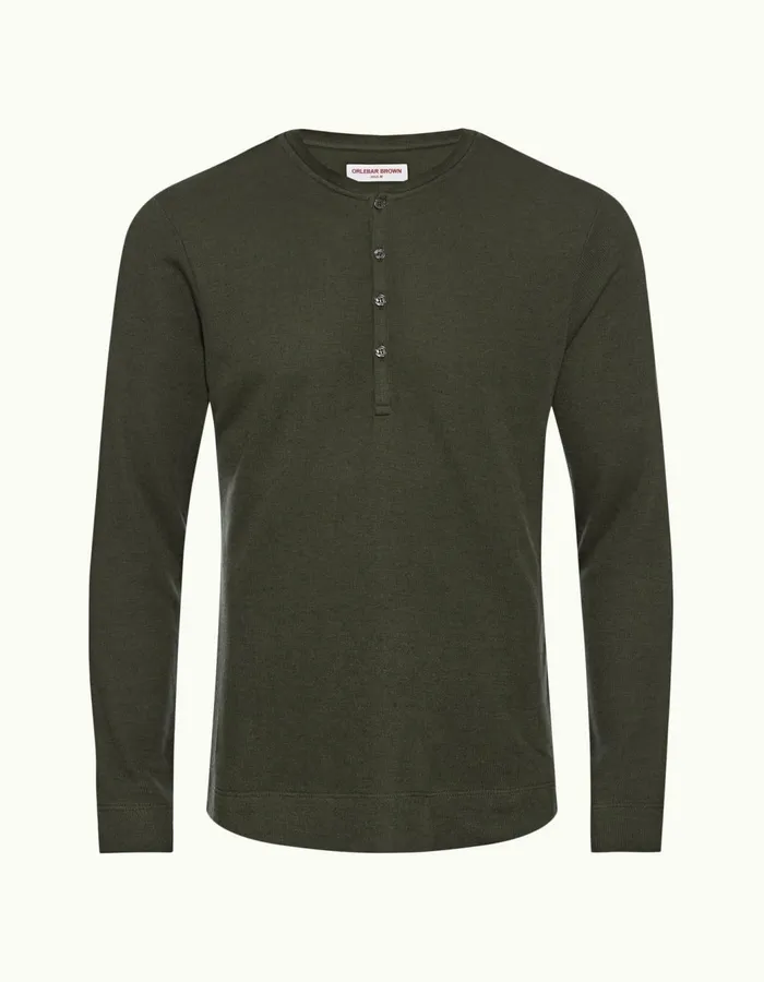Men Orlebar Brown TShirts Harrison Cashmere Forest Night