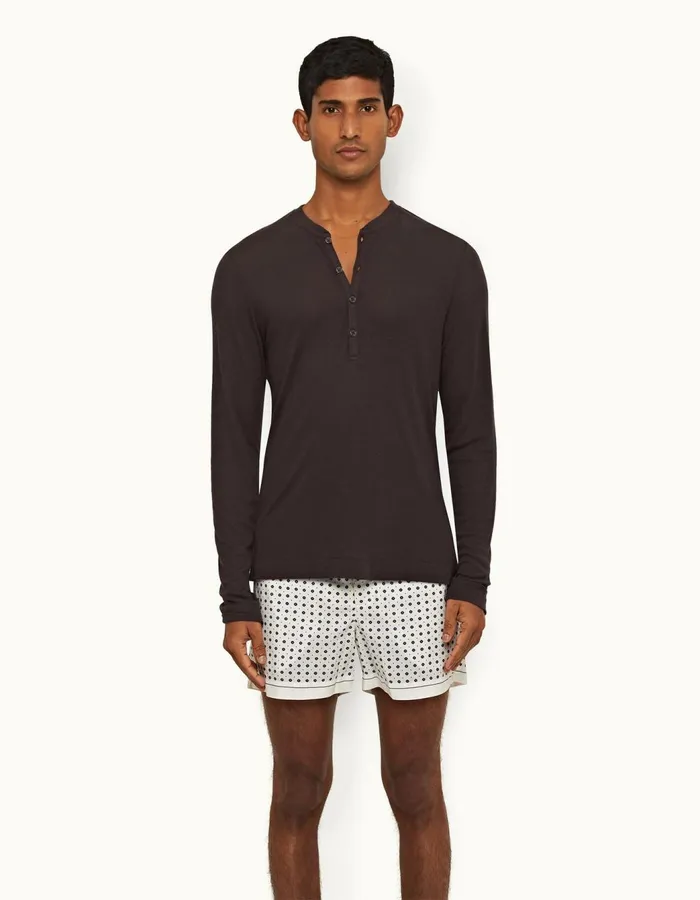 Men Orlebar Brown TShirts Harrison Cashmere Truffle