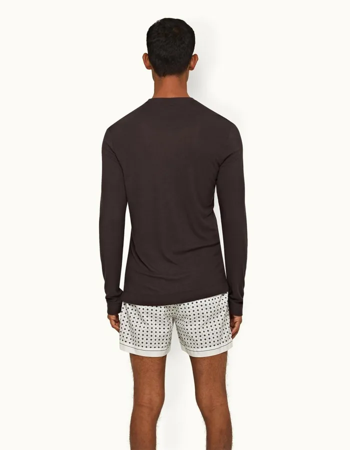 Men Orlebar Brown TShirts Harrison Cashmere Truffle