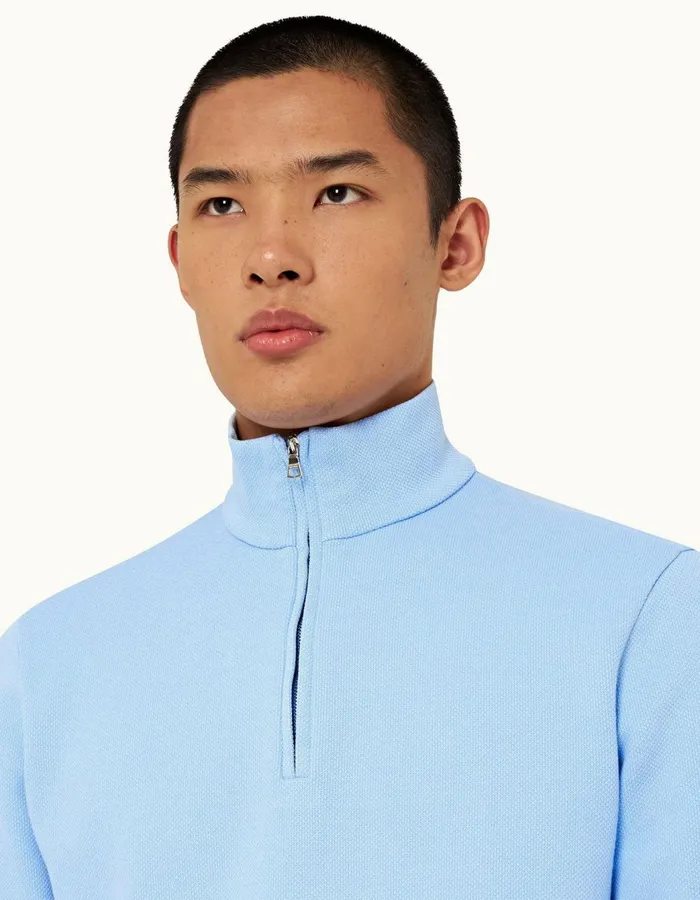 Men Orlebar Brown TShirts Muir Glacier Blue
