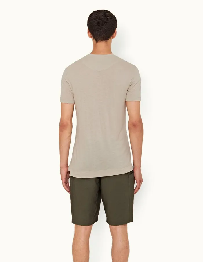 Men Orlebar Brown TShirts Ob Classic Cashmere Parched Green