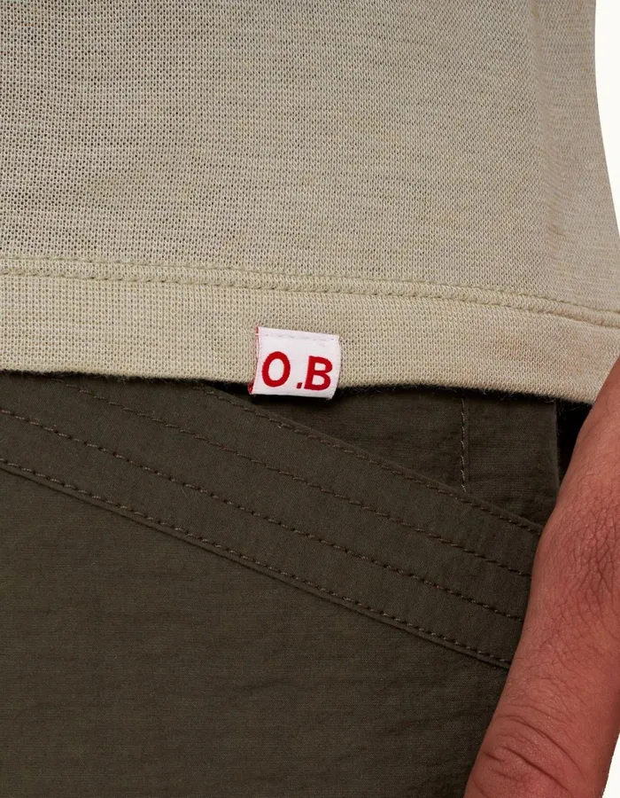 Men Orlebar Brown TShirts Ob Classic Cashmere Parched Green