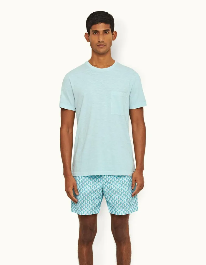 Men Orlebar Brown TShirts Ob Classic Clear Sky