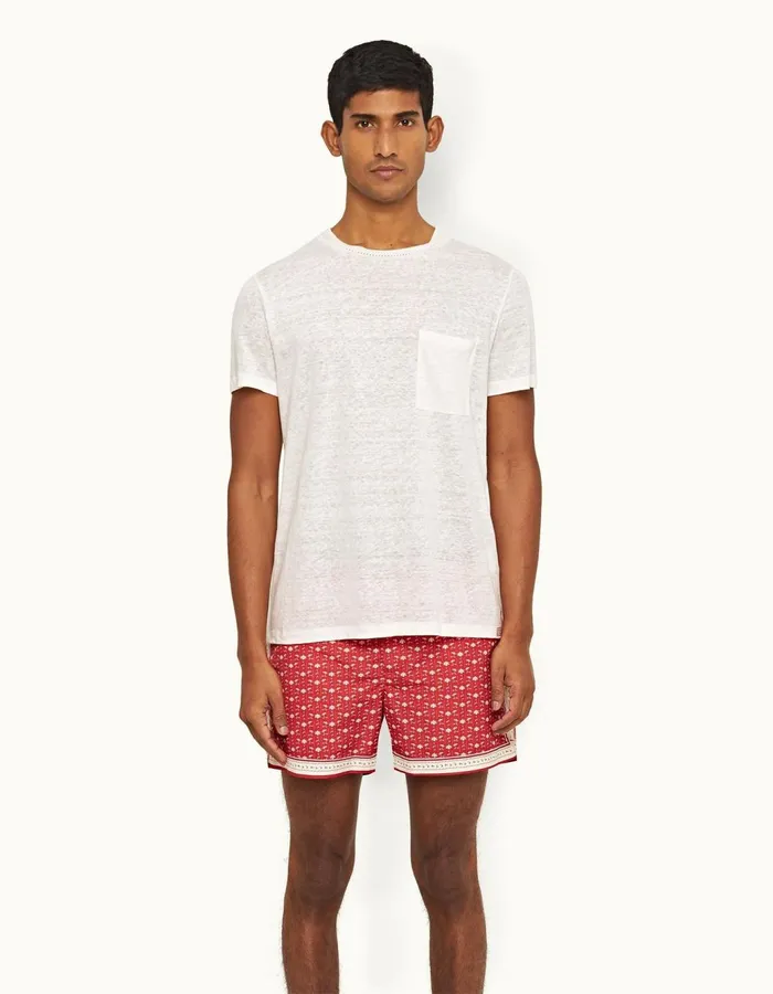Men Orlebar Brown TShirts Ob Classic Sea Mist