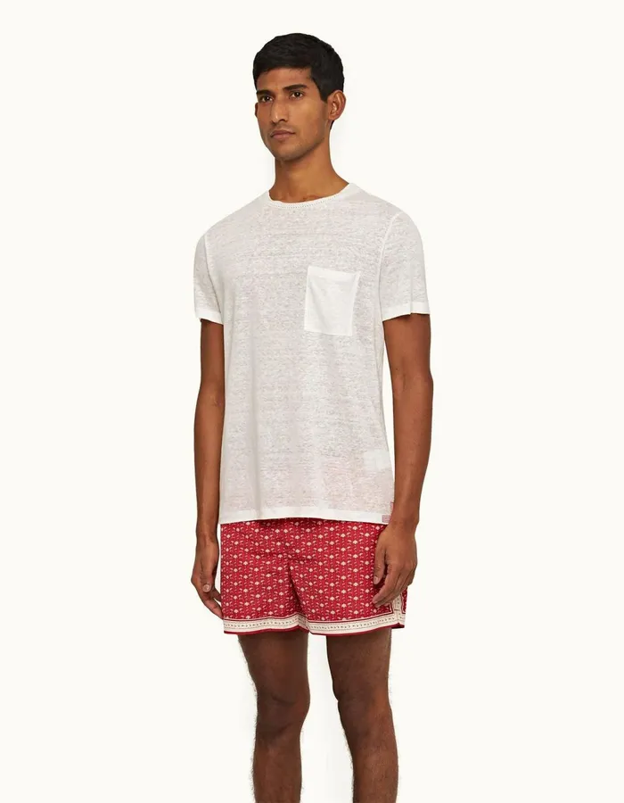 Men Orlebar Brown TShirts Ob Classic Sea Mist