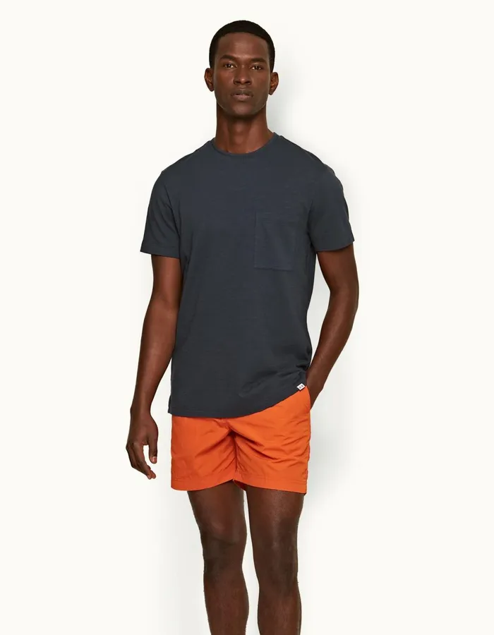 Men Orlebar Brown TShirts Ob Classic Tee Baltic Blue