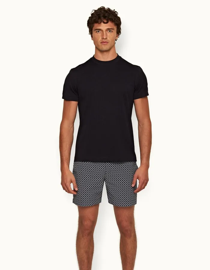 Men Orlebar Brown TShirts Ob Classic Tee Night Iris