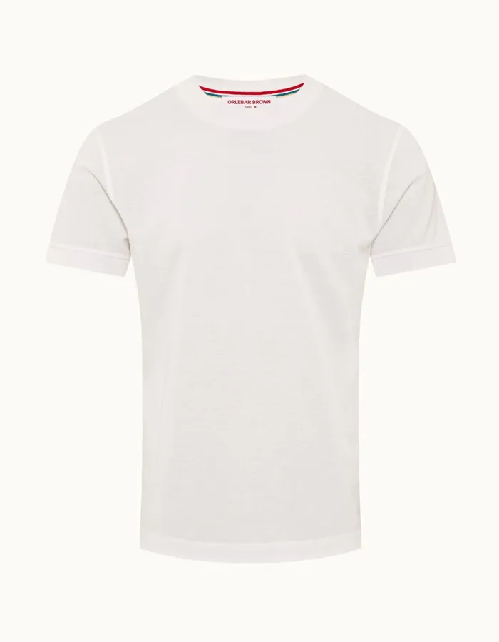 Men Orlebar Brown TShirts Ob Classic Tee White
