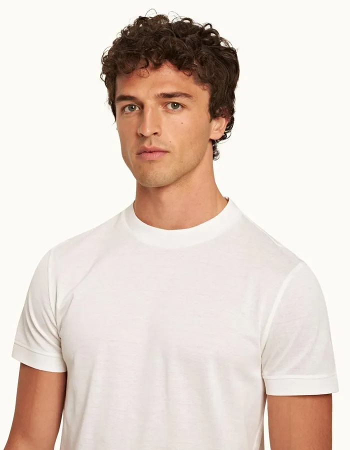 Men Orlebar Brown TShirts Ob Classic Tee White