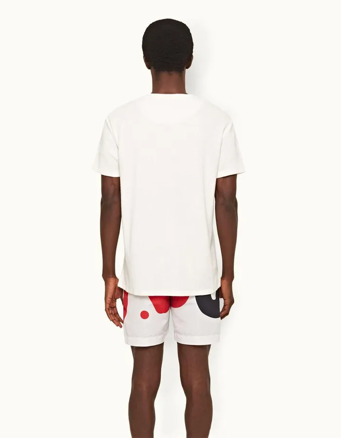 Men Orlebar Brown TShirts Ob Classic Towelling White Sand