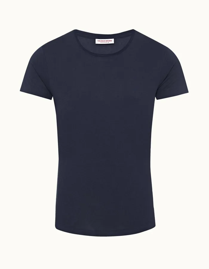 Men Orlebar Brown TShirts ObT Cashmere Lagoon Blue