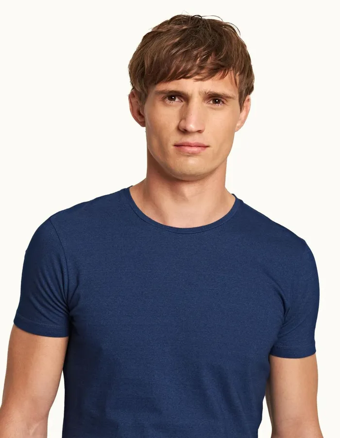 Men Orlebar Brown TShirts ObT Denim Pigment