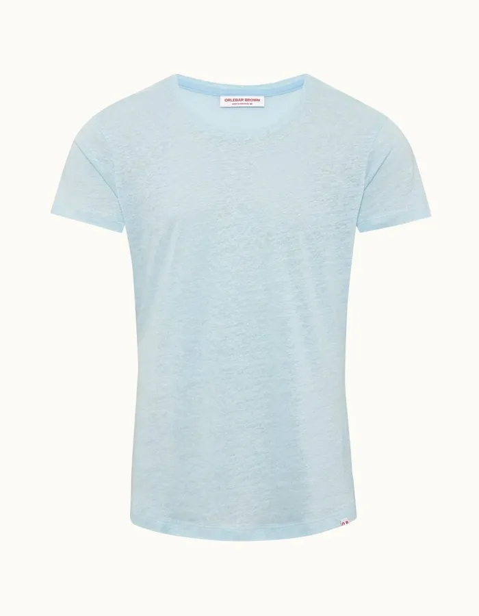 Men Orlebar Brown TShirts ObT Linen Island Sky