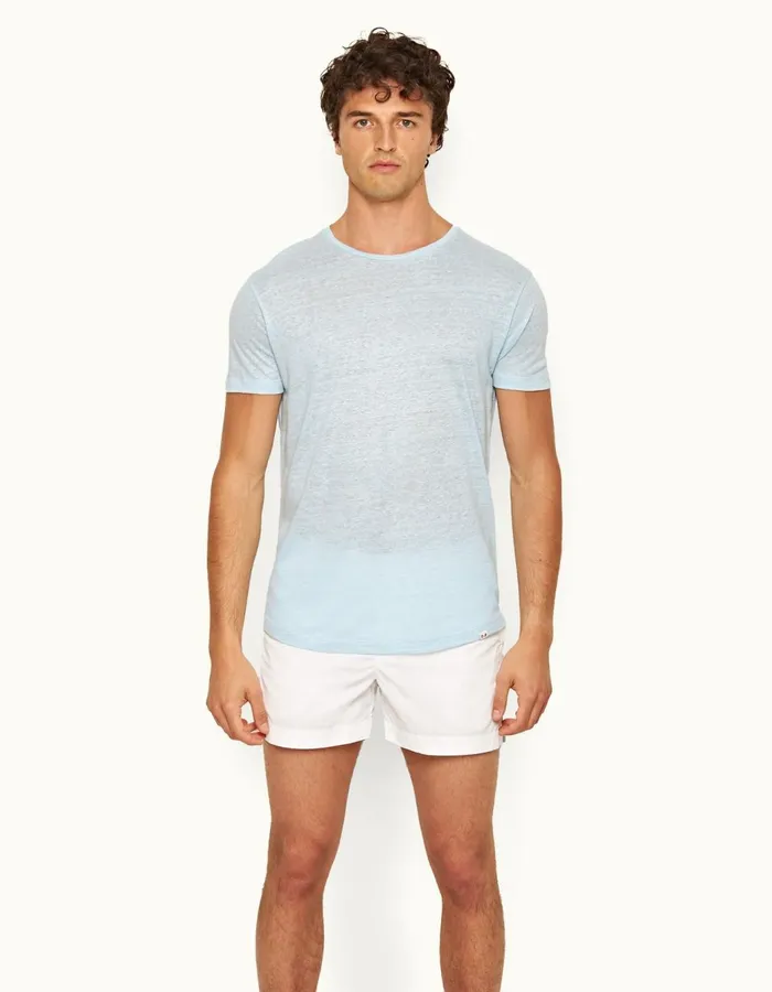 Men Orlebar Brown TShirts ObT Linen Island Sky