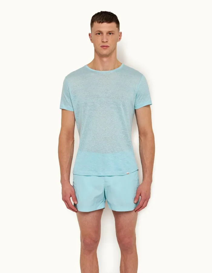 Men Orlebar Brown TShirts ObT Linen Pool
