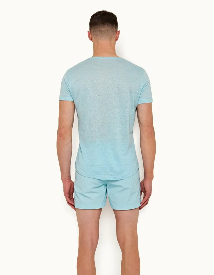Men Orlebar Brown TShirts ObT Linen Pool