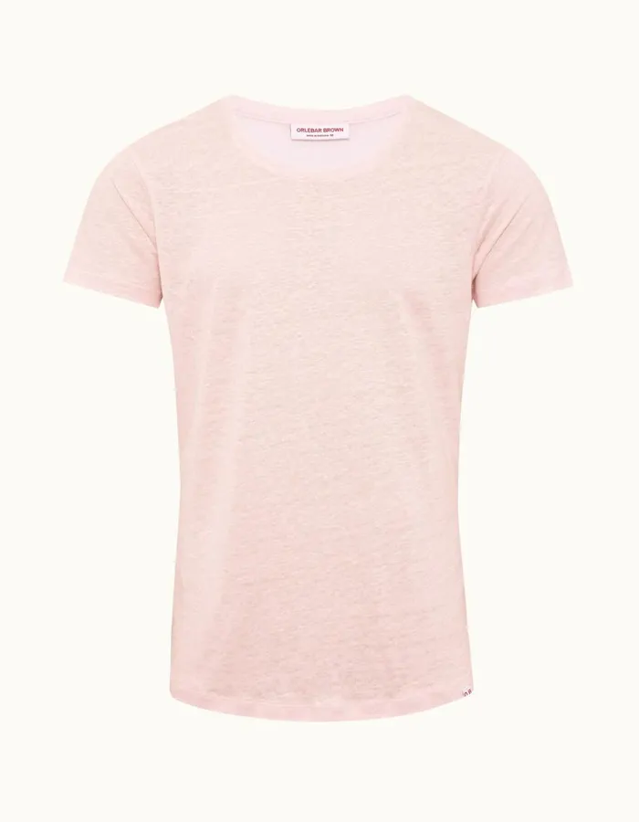Men Orlebar Brown TShirts ObT Linen Rose