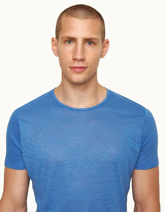 Men Orlebar Brown TShirts ObT Linen Tidal