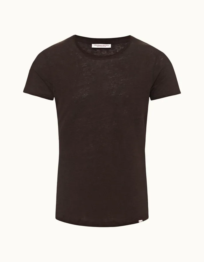 Men Orlebar Brown TShirts ObT Linen Truffle