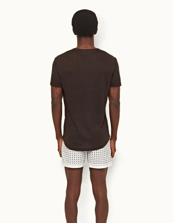 Men Orlebar Brown TShirts ObT Linen Truffle