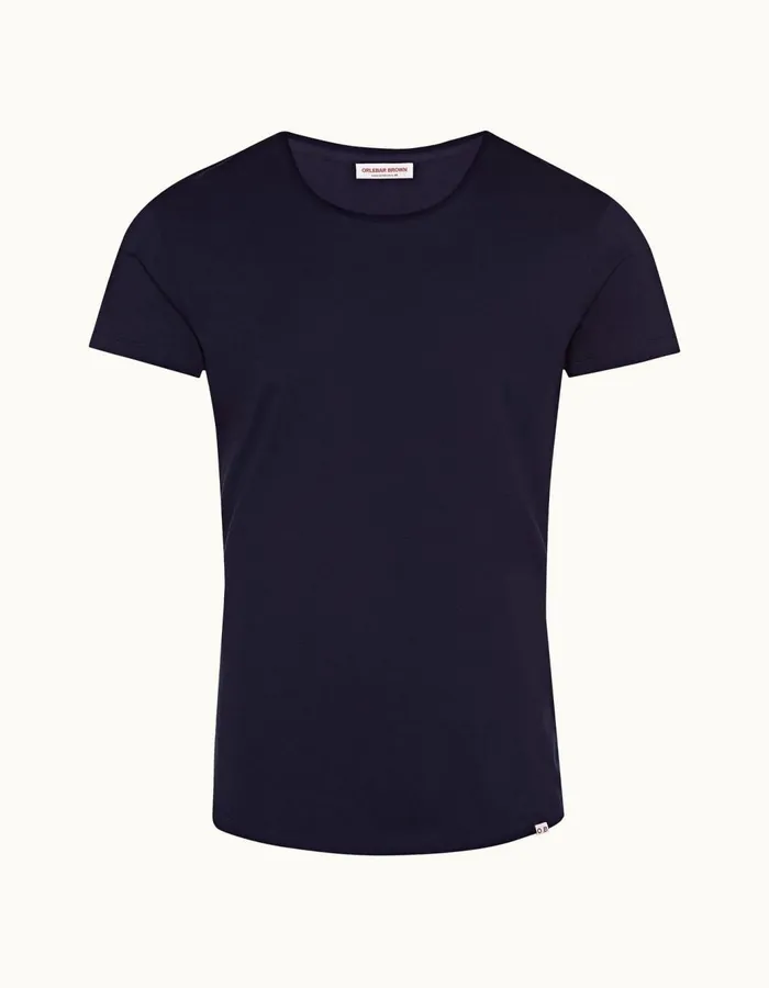 Men Orlebar Brown TShirts ObT Mercerised Navy
