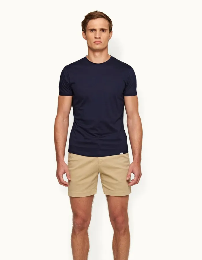 Men Orlebar Brown TShirts ObT Mercerised Navy