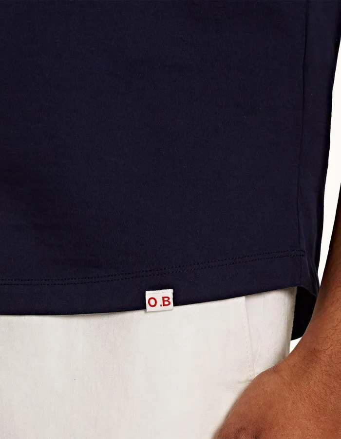 Men Orlebar Brown TShirts ObT Mercerised Navy