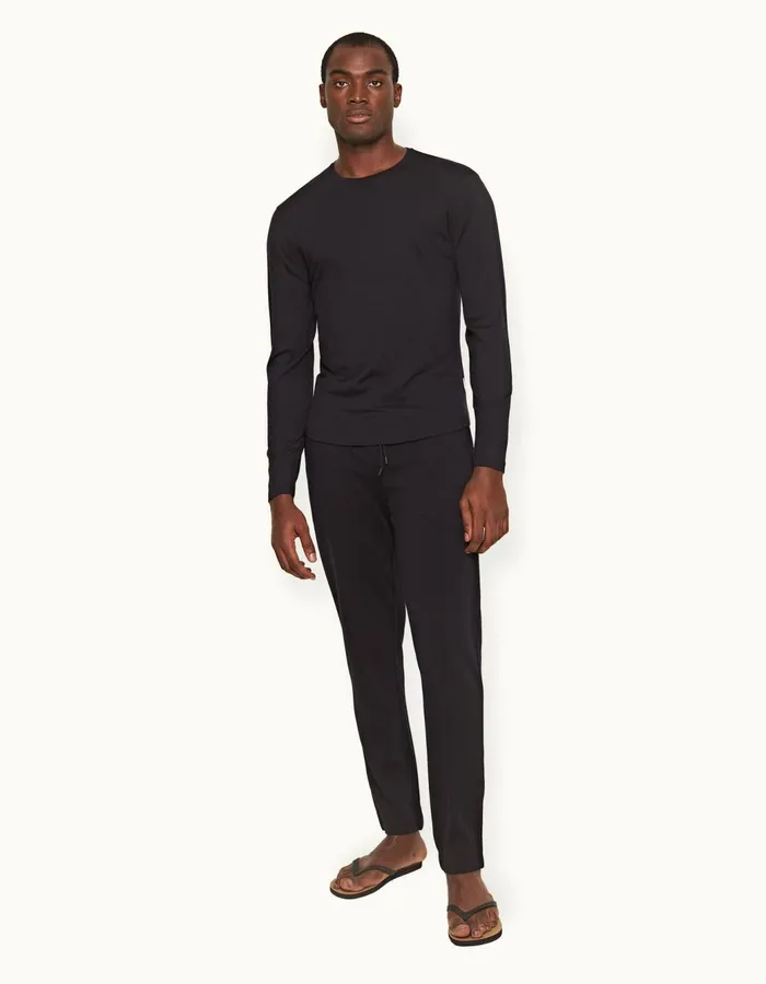 Men Orlebar Brown TShirts ObT Merino Night Iris